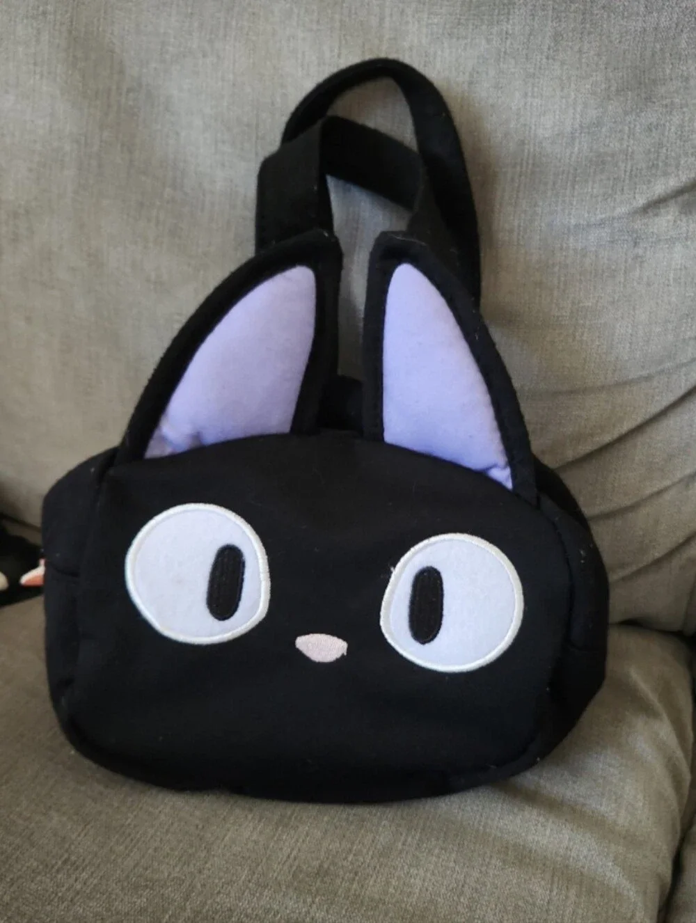 Skater Kiki's Delivery Service Mini Die Cut Black Lunch Bag with Zip Closure